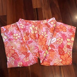 SOLD Lilly Pulitzer 3/4 pant orange pink Capris